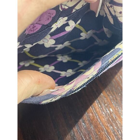 Vera Bradley Hipster Black & Purple Floral Nightingale Pattern​​ - Picture 4 of 12